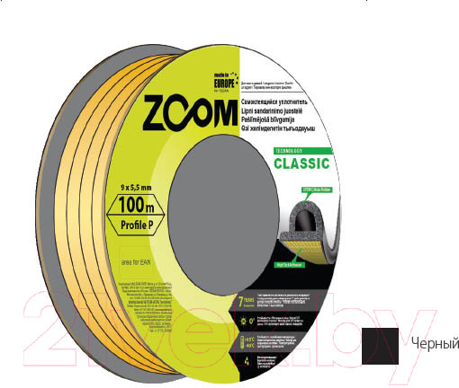 Изображение товара Лента уплотнительная Zoom 02-2-4-106 (черный)