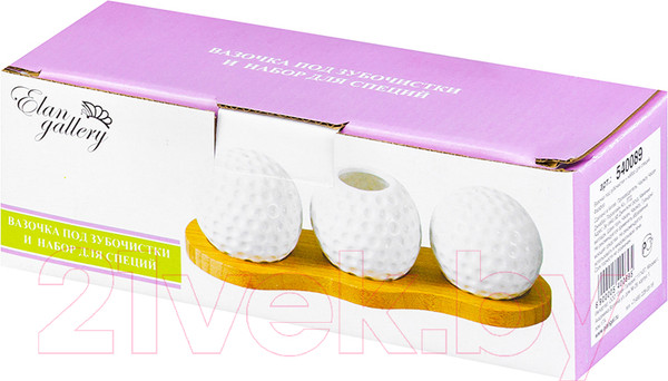 Изображение товара Набор для специй Elan Gallery Сфера с держателем для зубочисток / 540089