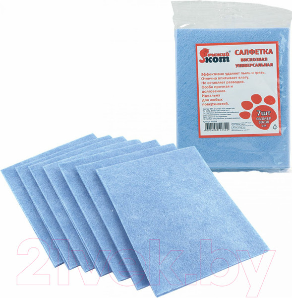 Изображение товара Набор салфеток хозяйственных Рыжий кот 003568