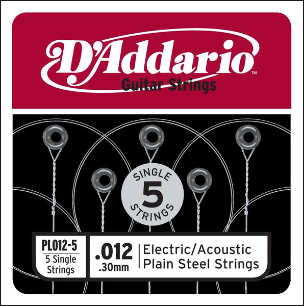 Струны для акустической гитары D'Addario PL012-5 (5шт) — фото 3