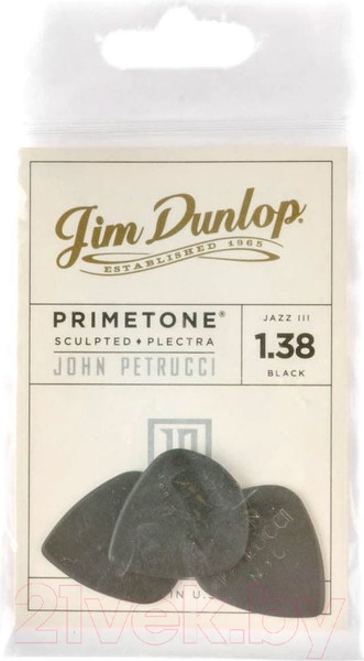 Изображение товара Набор медиаторов Dunlop Manufacturing John Petrucci Primetone Jazz III 518PJPBK (3шт)