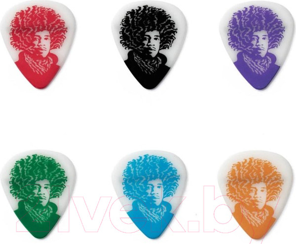 Изображение товара Набор медиаторов Dunlop Manufacturing John Van Hamersveld Jimi JVHPT03M (6шт)