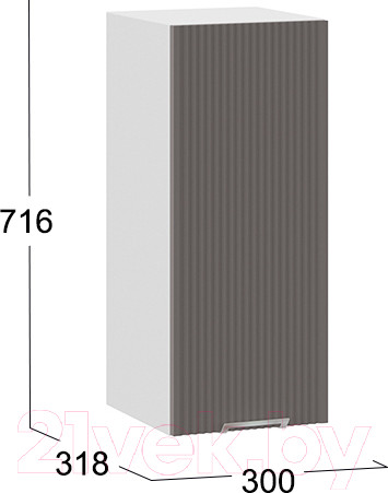 Изображение товара Шкаф навесной для кухни ТриЯ Кимберли 1В3 (белый/муссон)