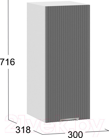 Изображение товара Шкаф навесной для кухни ТриЯ Кимберли 1В3 (белый/титан)