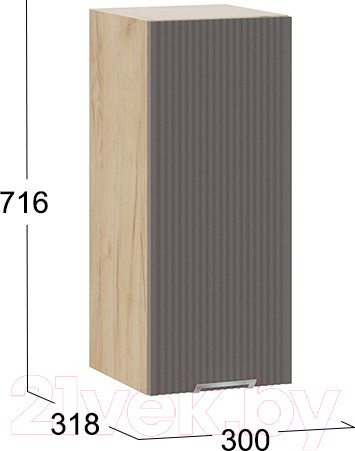 Изображение товара Шкаф навесной для кухни ТриЯ Кимберли 1В3 (дуб крафт золотой/муссон)