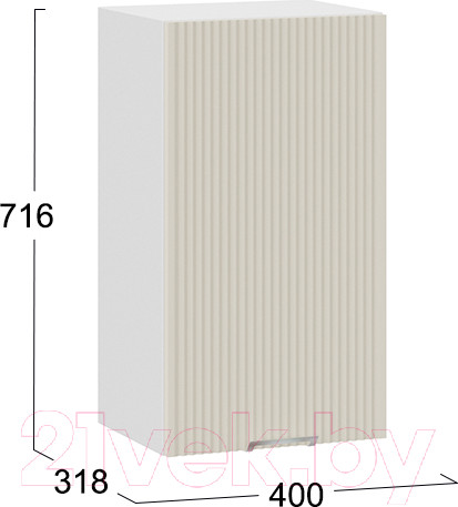 Изображение товара Шкаф навесной для кухни ТриЯ Кимберли 1В4 (белый/крем)