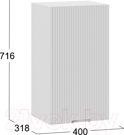 Изображение товара Шкаф навесной для кухни ТриЯ Кимберли 1В4  (белый/сноу)