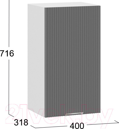 Изображение товара Шкаф навесной для кухни ТриЯ Кимберли 1В4 (белый/титан)