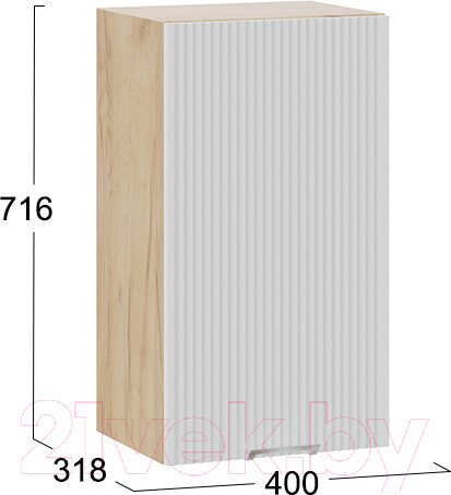 Изображение товара Шкаф навесной для кухни ТриЯ Кимберли 1В4 (дуб крафт золотой/сноу)