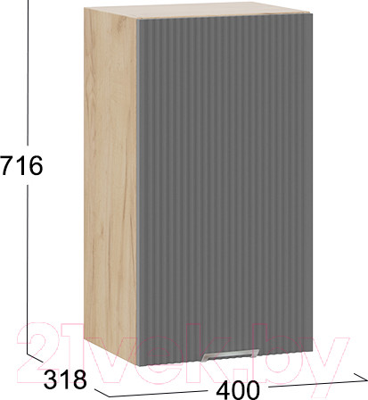 Изображение товара Шкаф навесной для кухни ТриЯ Кимберли 1В4 (дуб крафт золотой/титан)