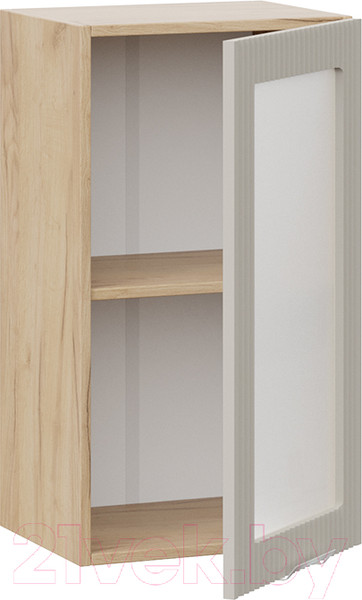 Изображение товара Шкаф навесной для кухни ТриЯ Кимберли 1В4С  (дуб крафт золотой/крем)