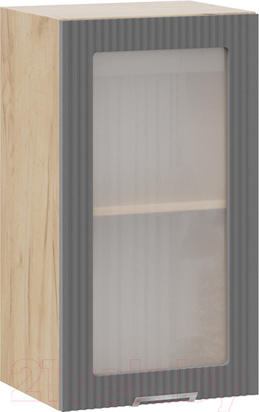 Изображение товара Шкаф навесной для кухни ТриЯ Кимберли 1В4С (дуб крафт золотой/титан)