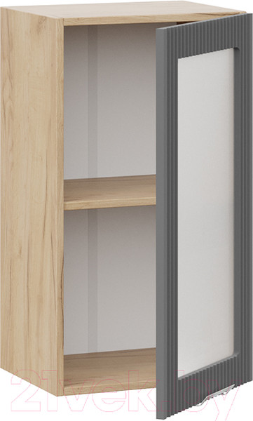 Изображение товара Шкаф навесной для кухни ТриЯ Кимберли 1В4С (дуб крафт золотой/титан)