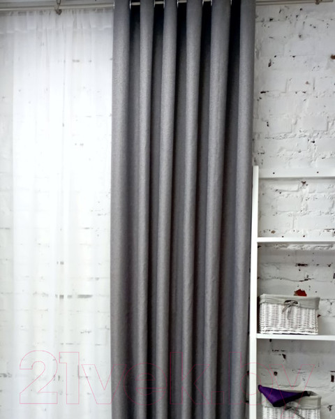 Изображение товара Штора Модный текстиль 06L1 / 112MT6670M28 (260x180, средне серый)