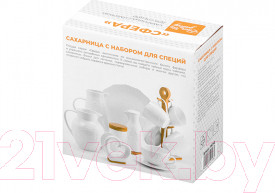 Изображение товара Сахарница Elan Gallery Сфера с набором для специй / 950148