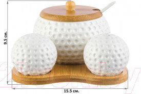 Изображение товара Сахарница Elan Gallery Сфера с набором для специй / 950148