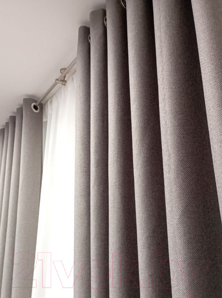 Изображение товара Комплект штор Модный текстиль 01L / 112MT6670M28 (250x210, 2шт, средне серый)
