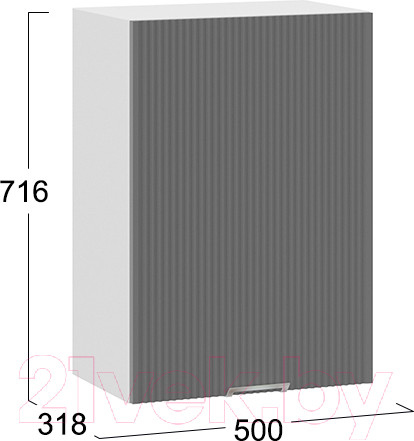 Изображение товара Шкаф навесной для кухни ТриЯ Кимберли 1В5 (белый/титан)