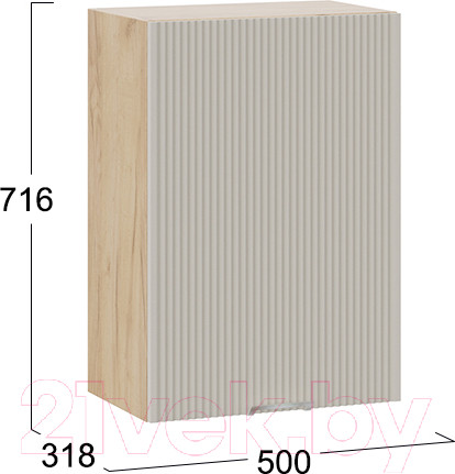 Изображение товара Шкаф навесной для кухни ТриЯ Кимберли 1В5 (дуб крафт золотой/крем)