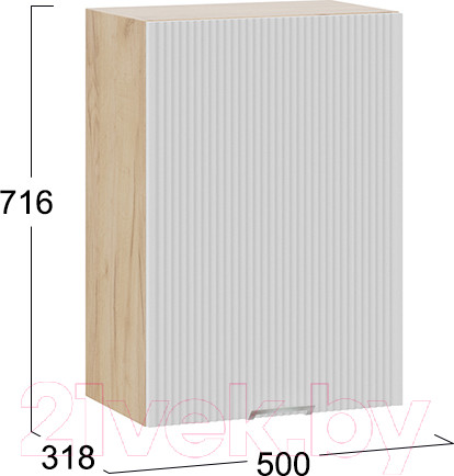 Изображение товара Шкаф навесной для кухни ТриЯ Кимберли 1В5 (дуб крафт золотой/сноу)