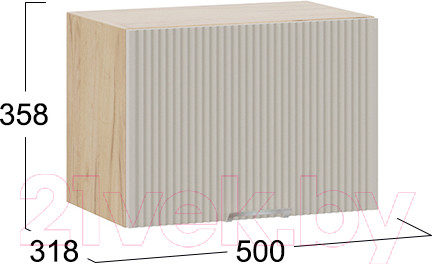 Изображение товара Шкаф под вытяжку ТриЯ Кимберли 1В5Г (дуб крафт золотой/крем)