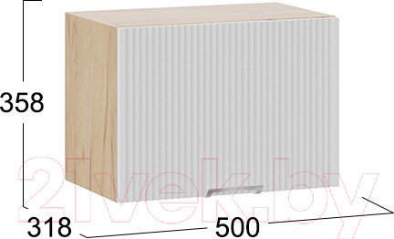 Изображение товара Шкаф под вытяжку ТриЯ Кимберли 1В5Г (дуб крафт золотой/сноу)