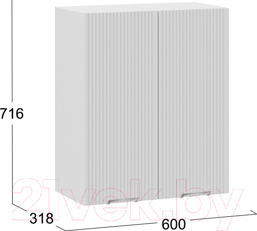 Изображение товара Шкаф навесной для кухни ТриЯ Кимберли 1В6 (белый/сноу)