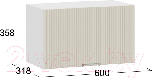 Изображение товара Шкаф под вытяжку ТриЯ Кимберли 1В6Г (белый/крем)