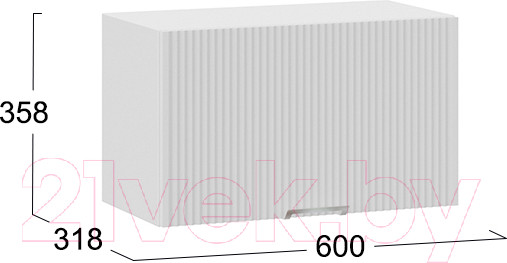 Изображение товара Шкаф под вытяжку ТриЯ Кимберли 1В6Г (белый/сноу)