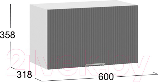 Изображение товара Шкаф под вытяжку ТриЯ Кимберли 1В6Г (белый/титан)