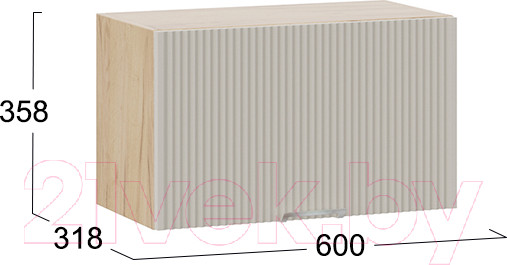 Изображение товара Шкаф под вытяжку ТриЯ Кимберли 1В6Г (дуб крафт золотой/крем)