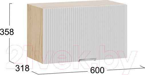 Изображение товара Шкаф под вытяжку ТриЯ Кимберли 1В6Г (дуб крафт золотой/сноу)