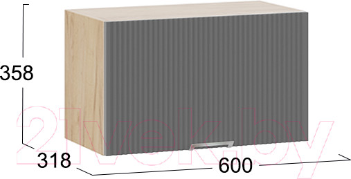 Изображение товара Шкаф под вытяжку ТриЯ Кимберли 1В6Г (дуб крафт золотой/титан)