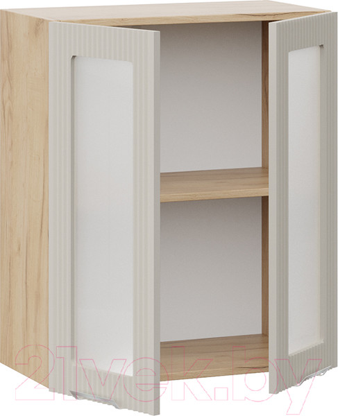 Изображение товара Шкаф навесной для кухни ТриЯ Кимберли 1В6С  (дуб крафт золотой/крем)