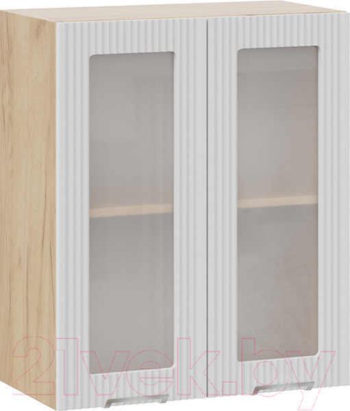 Изображение товара Шкаф навесной для кухни ТриЯ Кимберли 1В6С (дуб крафт золотой/сноу)