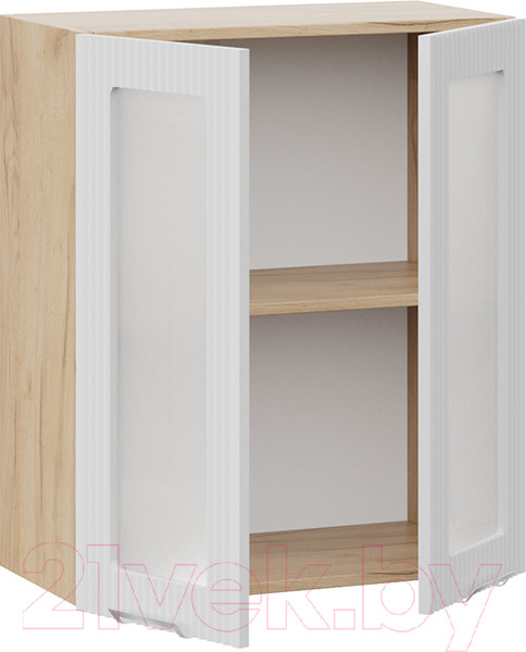 Изображение товара Шкаф навесной для кухни ТриЯ Кимберли 1В6С (дуб крафт золотой/сноу)