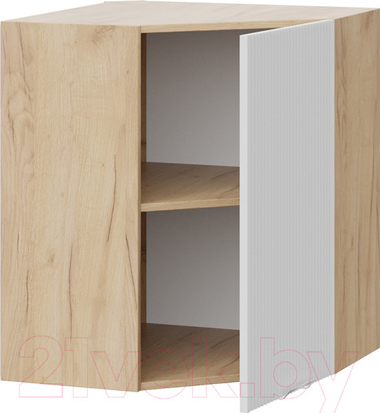 Изображение товара Шкаф навесной для кухни ТриЯ Кимберли 1В6У (дуб крафт золотой/сноу)