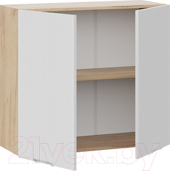 Изображение товара Шкаф навесной для кухни ТриЯ Кимберли 1В8  (дуб крафт золотой/сноу)