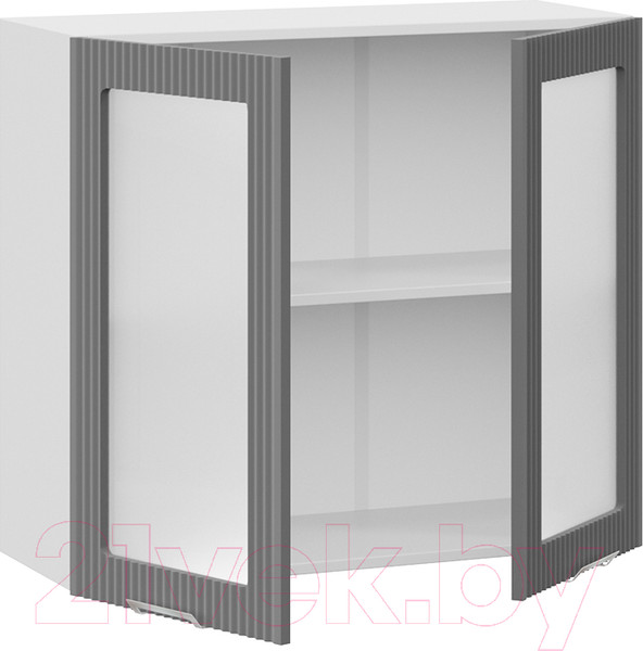 Изображение товара Шкаф навесной для кухни ТриЯ Кимберли 1В8С (белый/титан)