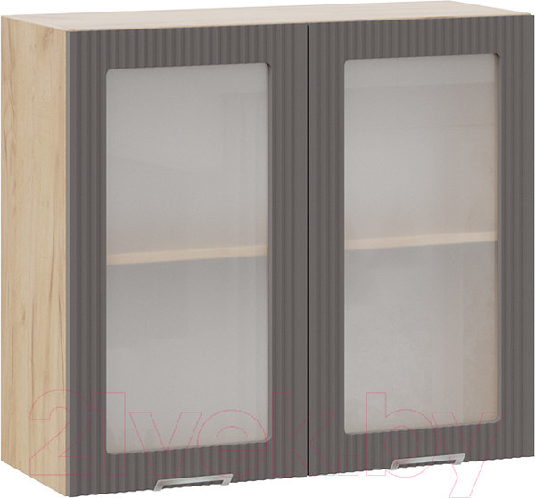 Изображение товара Шкаф навесной для кухни ТриЯ Кимберли 1В8С (дуб крафт золотой/муссон)