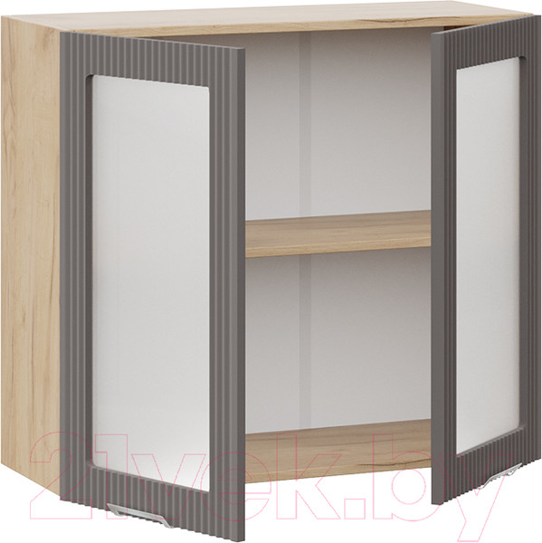 Изображение товара Шкаф навесной для кухни ТриЯ Кимберли 1В8С (дуб крафт золотой/муссон)