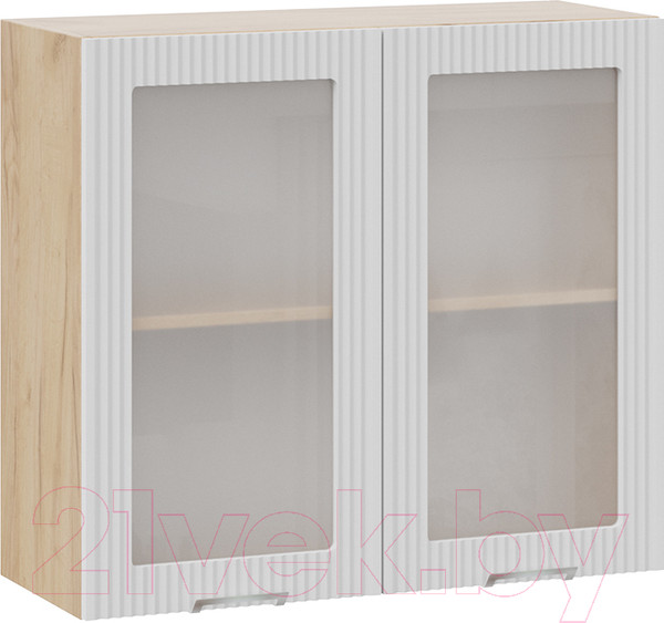 Изображение товара Шкаф навесной для кухни ТриЯ Кимберли 1В8С (дуб крафт золотой/сноу)