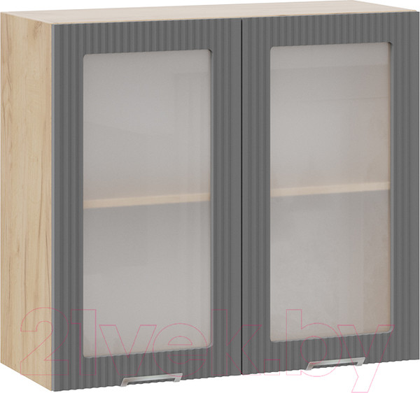 Изображение товара Шкаф навесной для кухни ТриЯ Кимберли 1В8С (дуб крафт золотой/титан)