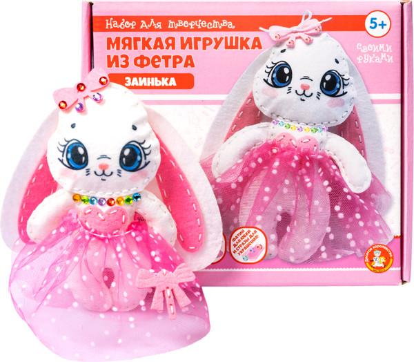 Изображение товара Набор для шитья Десятое королевство Мягкая игрушка из фетра Заинька / 04621