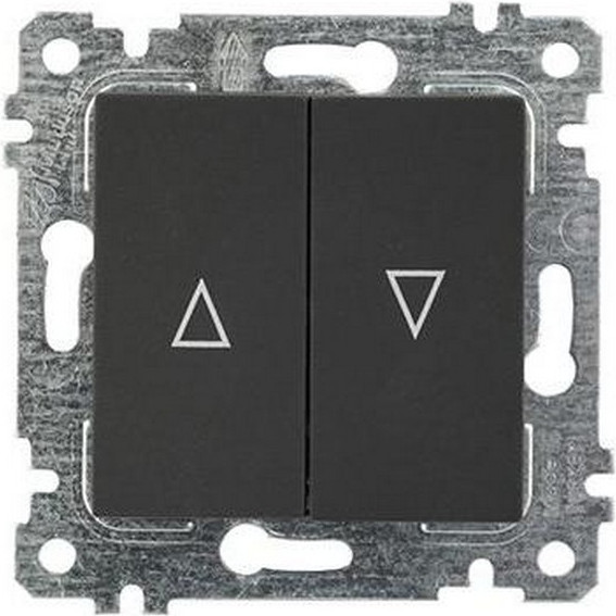 Изображение товара Выключатель Mutlusan Для управления рольставнями Rita 2200-406-0184 (черный мат)