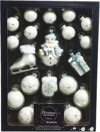 Изображение товара Набор шаров новогодних Kaemingk 037801 (20шт)