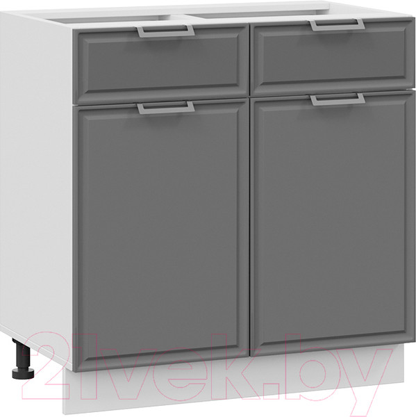 Изображение товара Шкаф-стол кухонный ТриЯ Белладжио 1Н8Я1 (белый/софт графит)