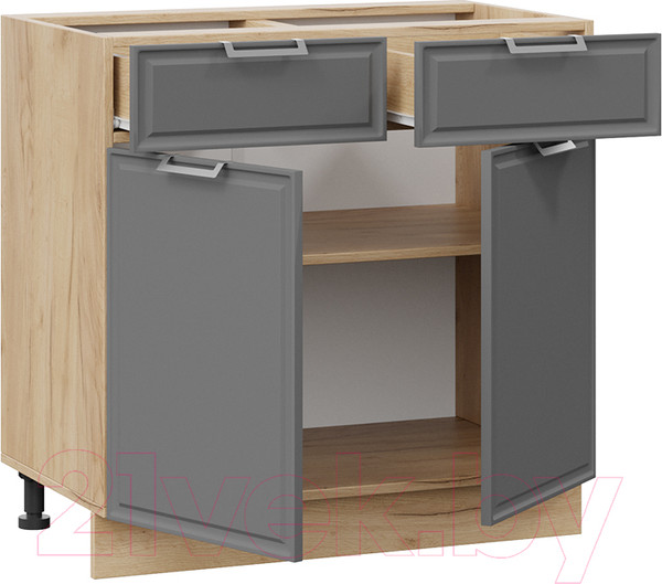 Изображение товара Шкаф-стол кухонный ТриЯ Белладжио 1Н8Я1 (дуб крафт золотой/софт графит)