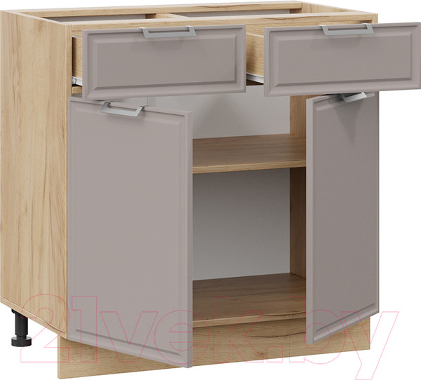 Изображение товара Шкаф-стол кухонный ТриЯ Белладжио 1Н8Я1 (дуб крафт золотой/софт капучино)