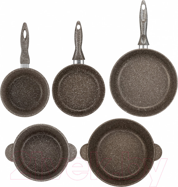 Изображение товара Набор кухонной посуды Elan Gallery Гармония вкуса 120314+5 (коричневый опал)